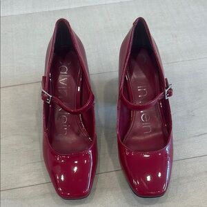 Calvin Klein Red Patent Leather Heels
